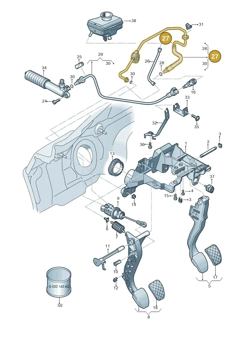 4G1721465E — Audi A6 2.0 tdi (2010-2015) diagram 670721250, position 27
