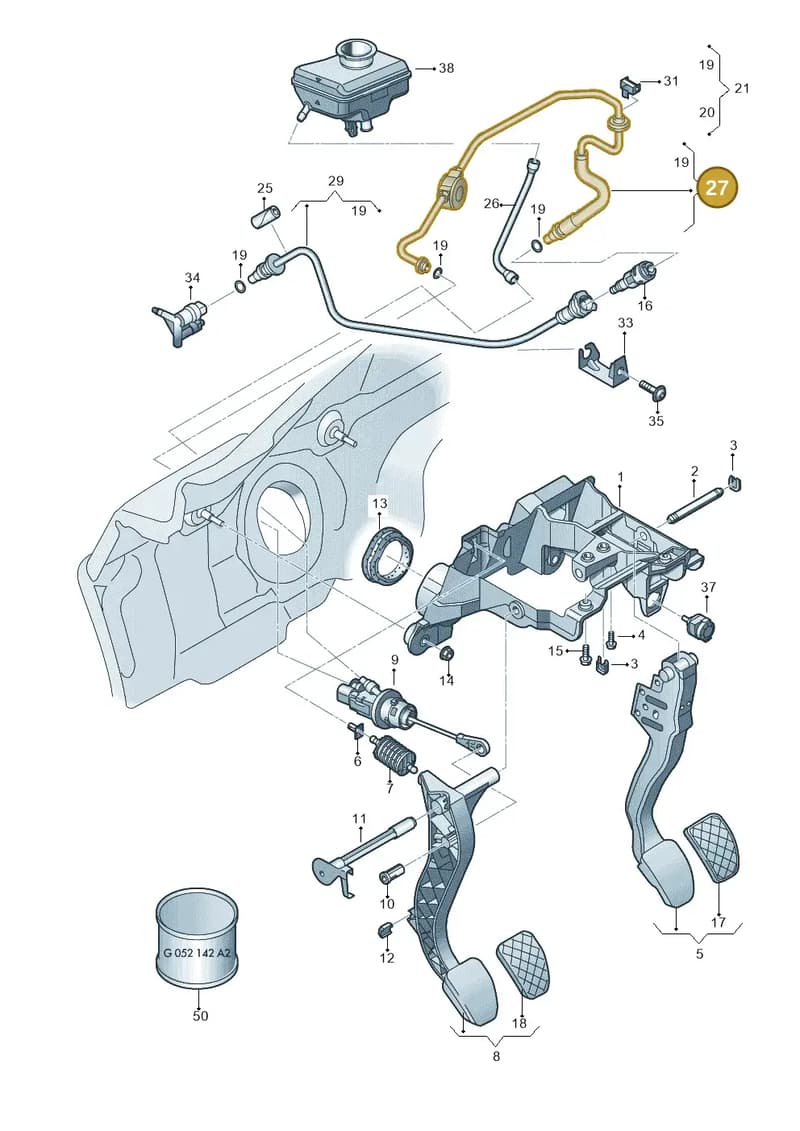 4G1721465E — Audi A6 (2014-2018) diagram 798721250, position 27
