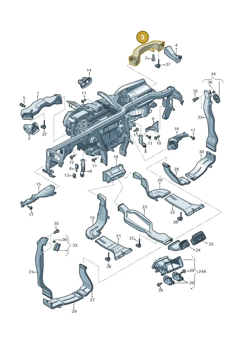 4G1819656B — Audi A7 Sportback (2014-2018) diagram 620819370, position 3