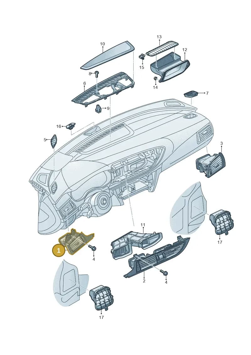 4G1820901E6PS — Audi RS6 Avant (2013-2018) diagram 758819100, position 1