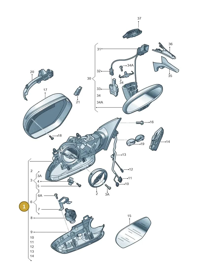 4G1857409BG01C — Audi RS6 Avant (2013-2018) diagram 717857400, position 1