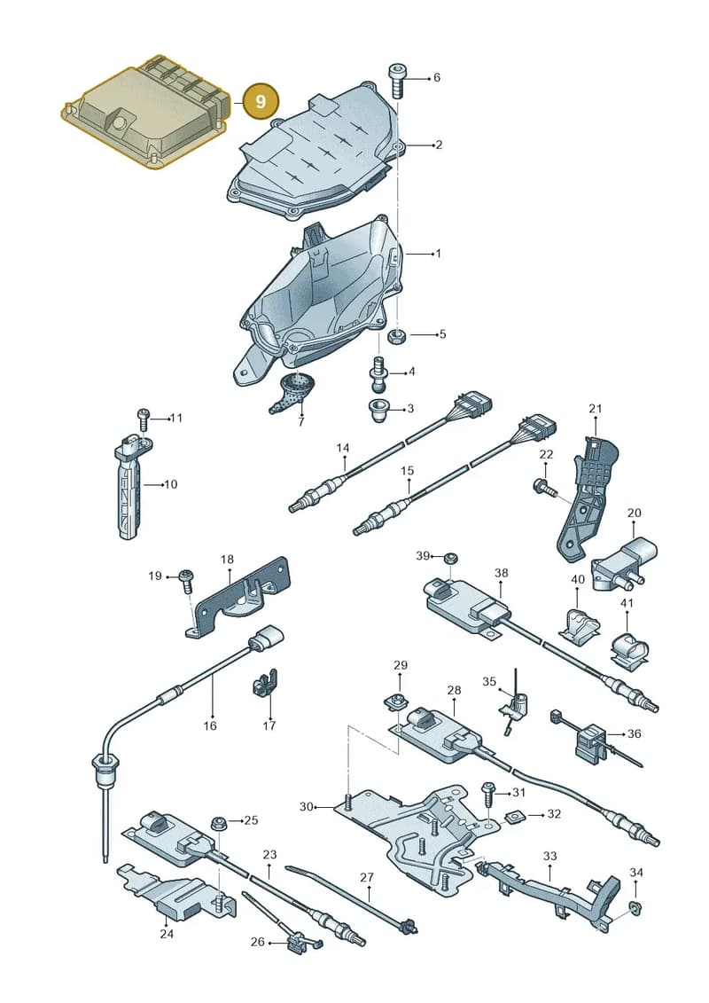 4G1907401C — Audi A7 Sportback (2014-2018) diagram 788906050, position 9