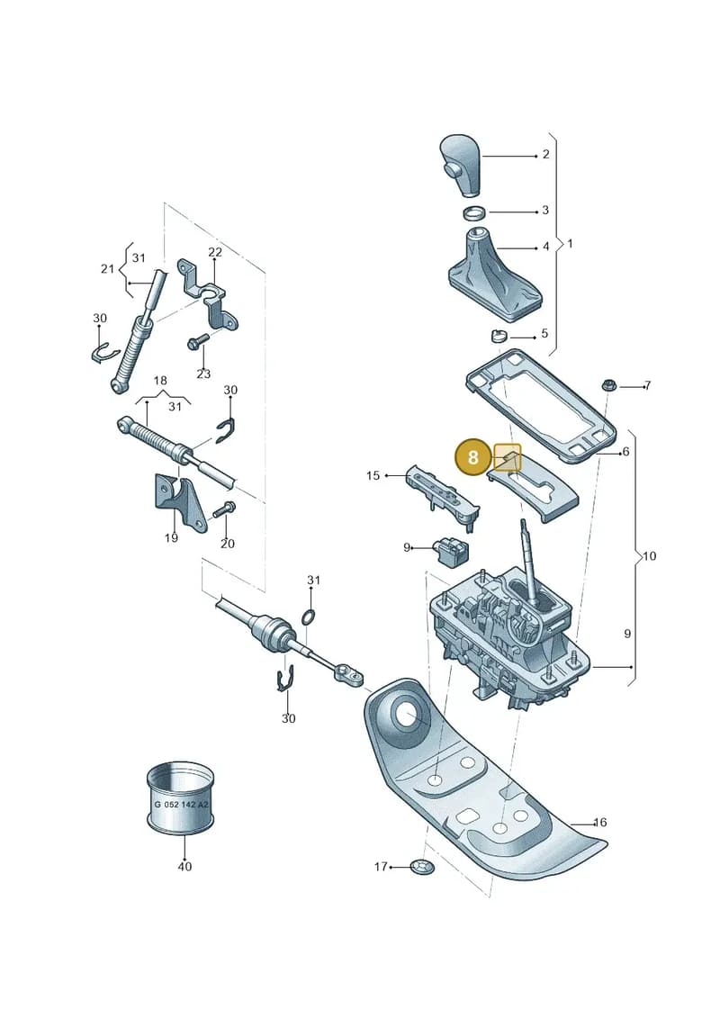 4G1919065A — Audi Q5 (2009-2018) diagram 687713010, position 8