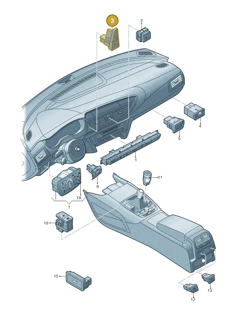4G19272276PS — Audi A7 Sportback (2014-2018) diagram 711941500, position 3