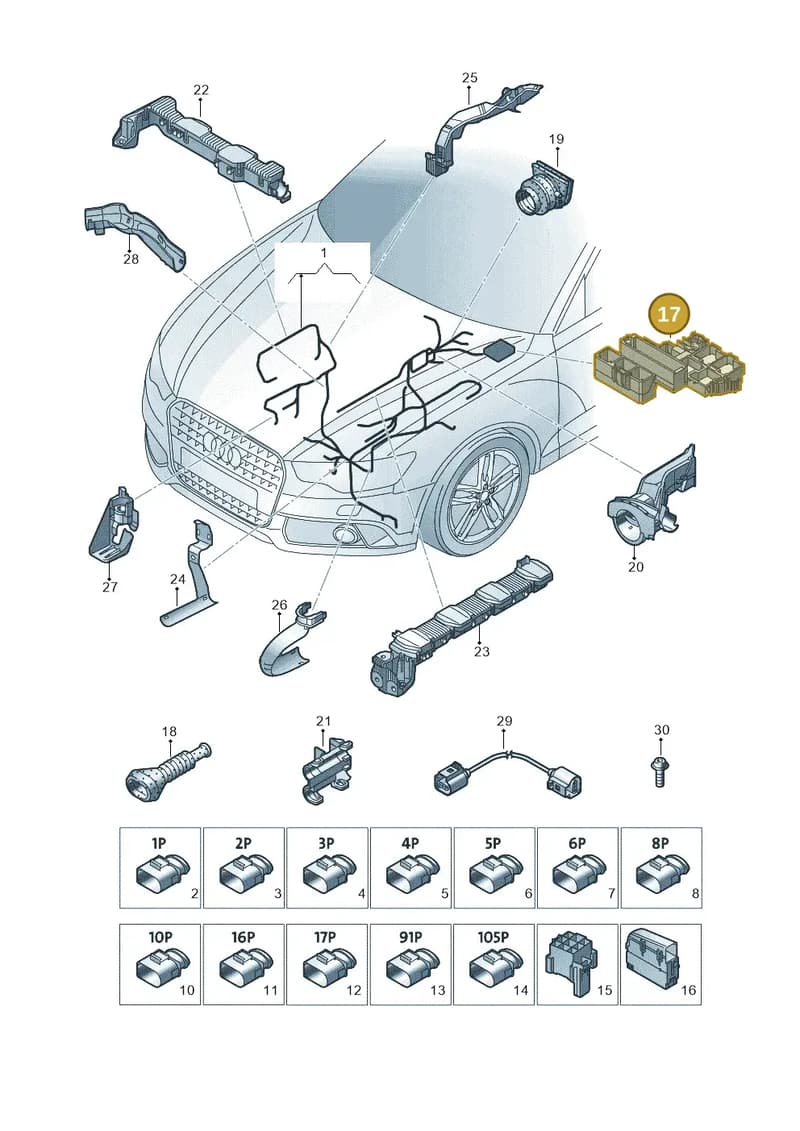 4G1937503B — Audi A7 Sportback (2014-2018) diagram 758971650, position 17