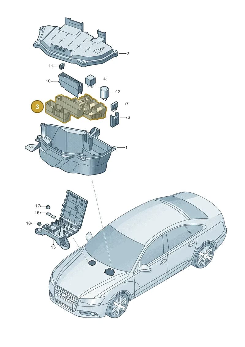 4G1937503B — Audi A6 (2014-2018) diagram 798937200, position 3
