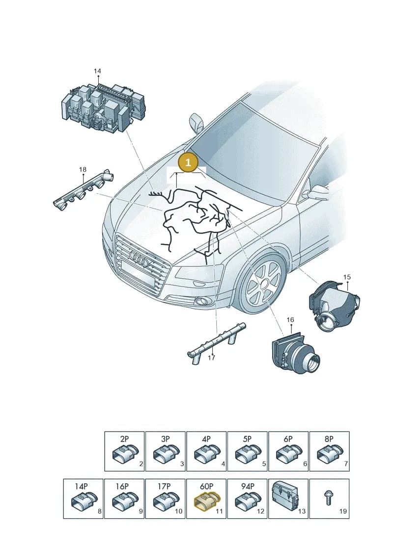 4G1971072HJ — Audi A7 Sportback (2014-2018) diagram 788971150, position 1