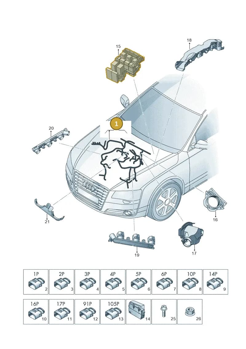 4G1971072LG — Audi A7 Sportback (2014-2018) diagram 788971200, position 1