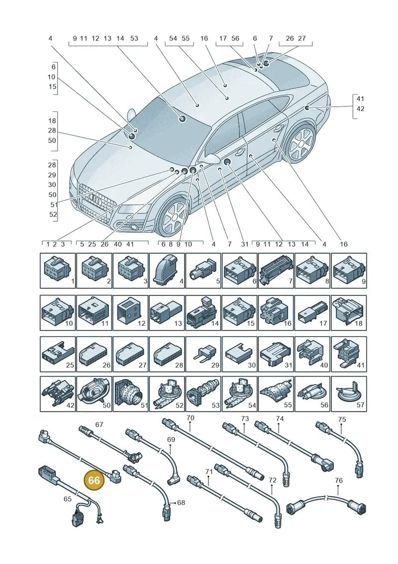 4G1971086C — Audi A7 Sportback (2010-2015) diagram 711971790, position 66