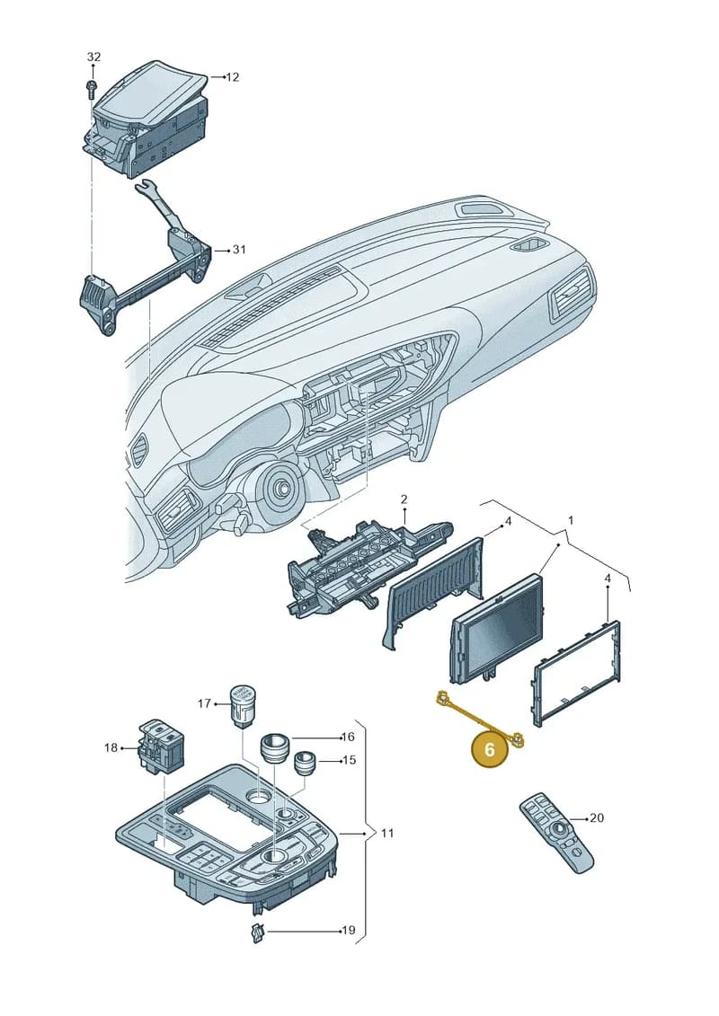 4G1971086C — Audi A6 2.0 tdi (2010-2015) diagram 717919000, position 6