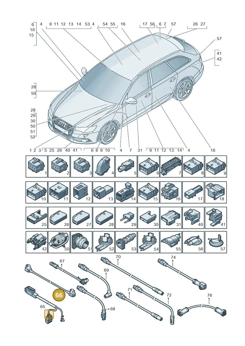 4G1971086C — Audi RS6 Avant (2013-2018) diagram 758971790, position 66