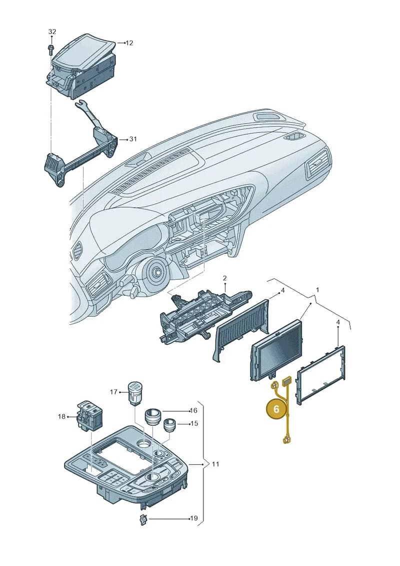 4G1971086C — Audi RS6 Avant (2013-2018) diagram 711919000, position 6