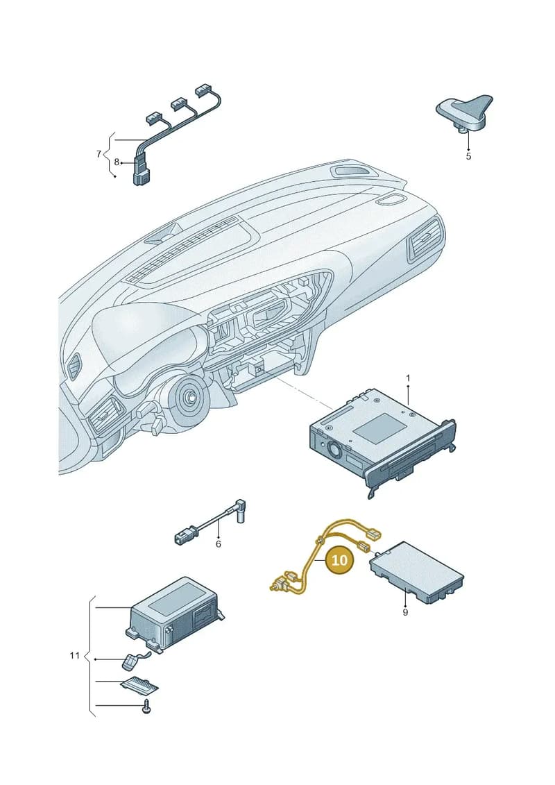 4G1971178A — Audi A6 1.8 (2015-2019) diagram 887035050, position 10