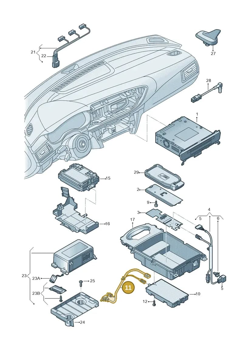 4G1971178A — Audi A7 Sportback (2014-2018) diagram 788035550, position 11