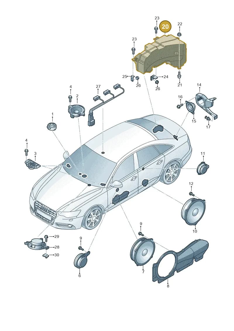 4G2035709 — Audi A6 (2014-2018) diagram 798035350, position 20