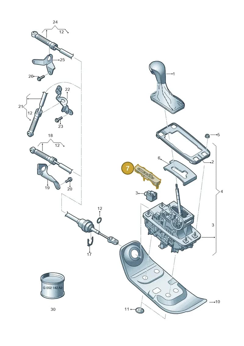 4G2713463A — Audi A7 Sportback (2014-2018) diagram 788713100, position 7