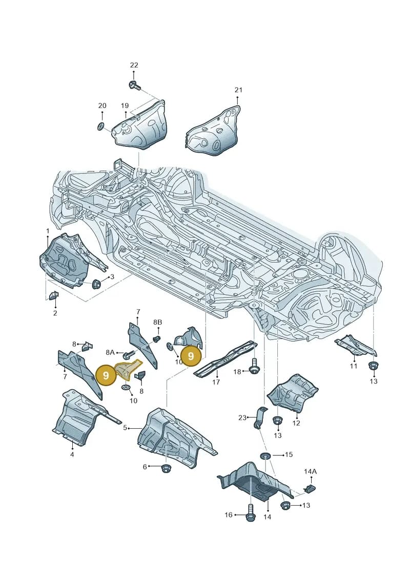4G2804164 — Audi A7 Sportback (2014-2018) diagram 711804000, position 9