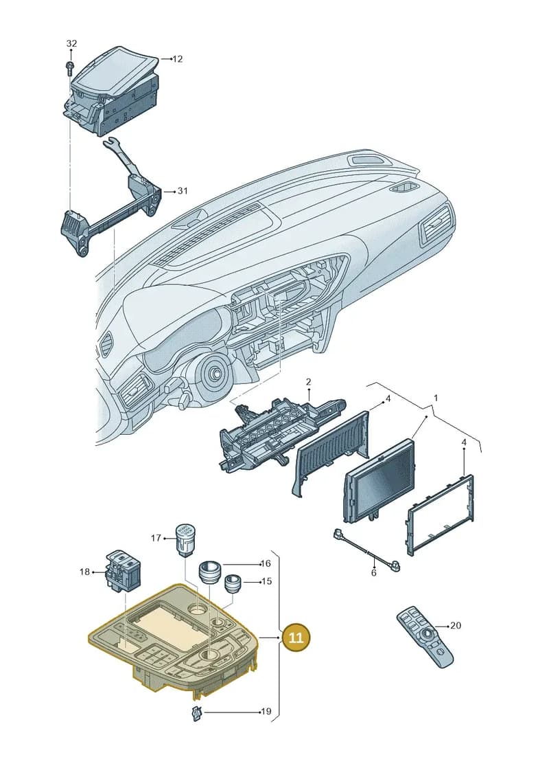 4G2919610E — Audi A6 2.0 tdi (2010-2015) diagram 717919000, position 11