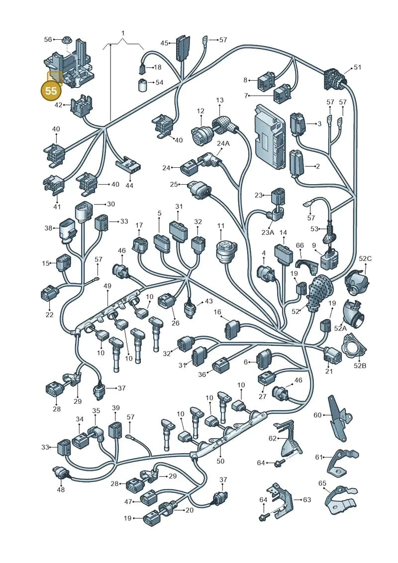 4G2937503 — Audi A6 Avant (2012-2018) diagram 711971500, position 55