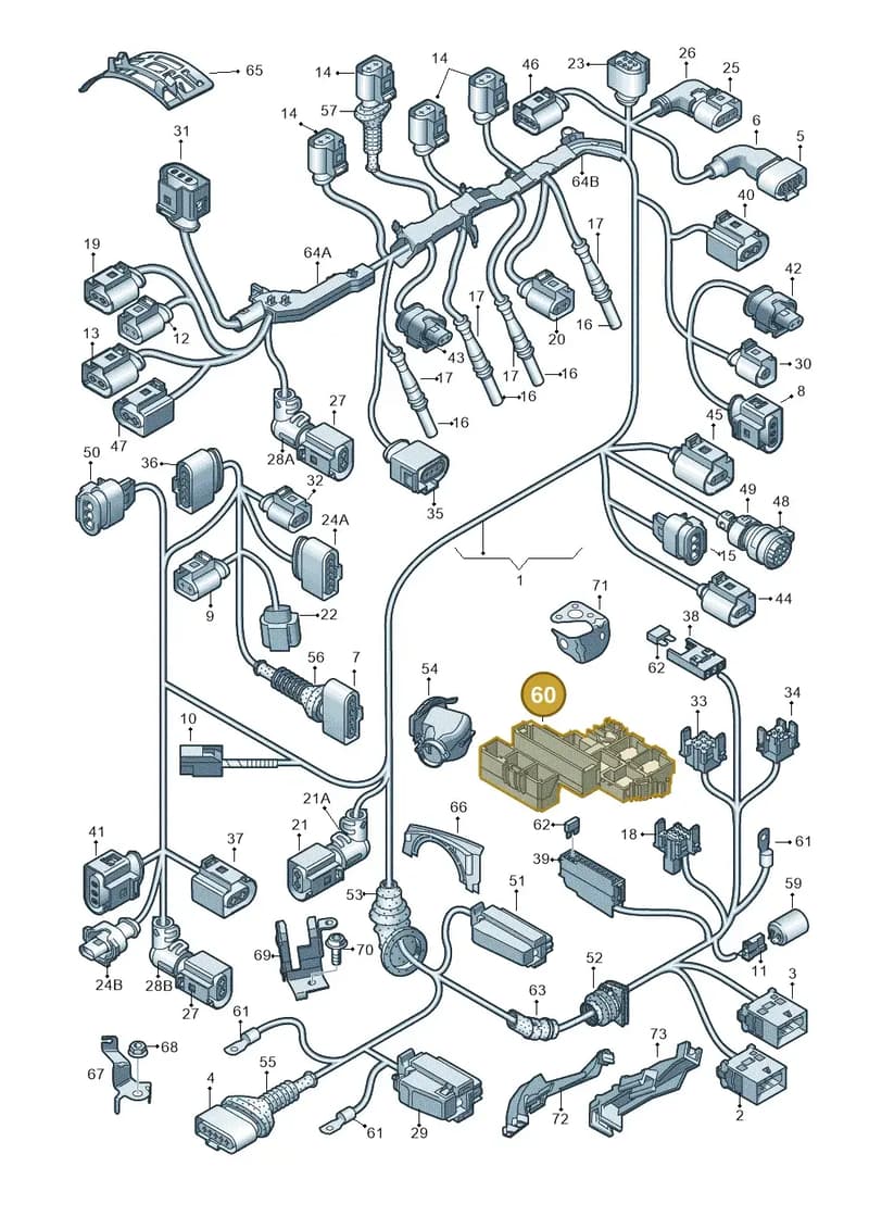 4G2937503 — Audi A6 2.0 tdi (2010-2015) diagram 717971050, position 60