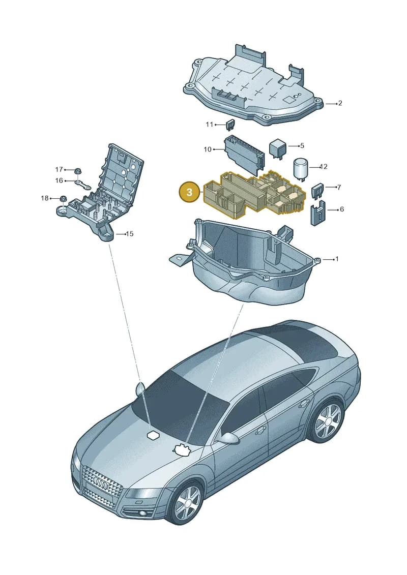 4G2937503B — Audi A7 Sportback (2014-2018) diagram 711937200, position 3