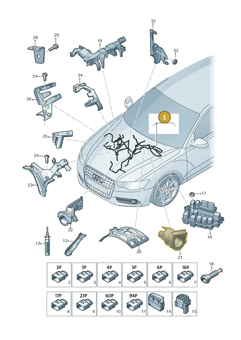 4G2971072MT — Audi A6 (2014-2018) diagram 798971350, position 1