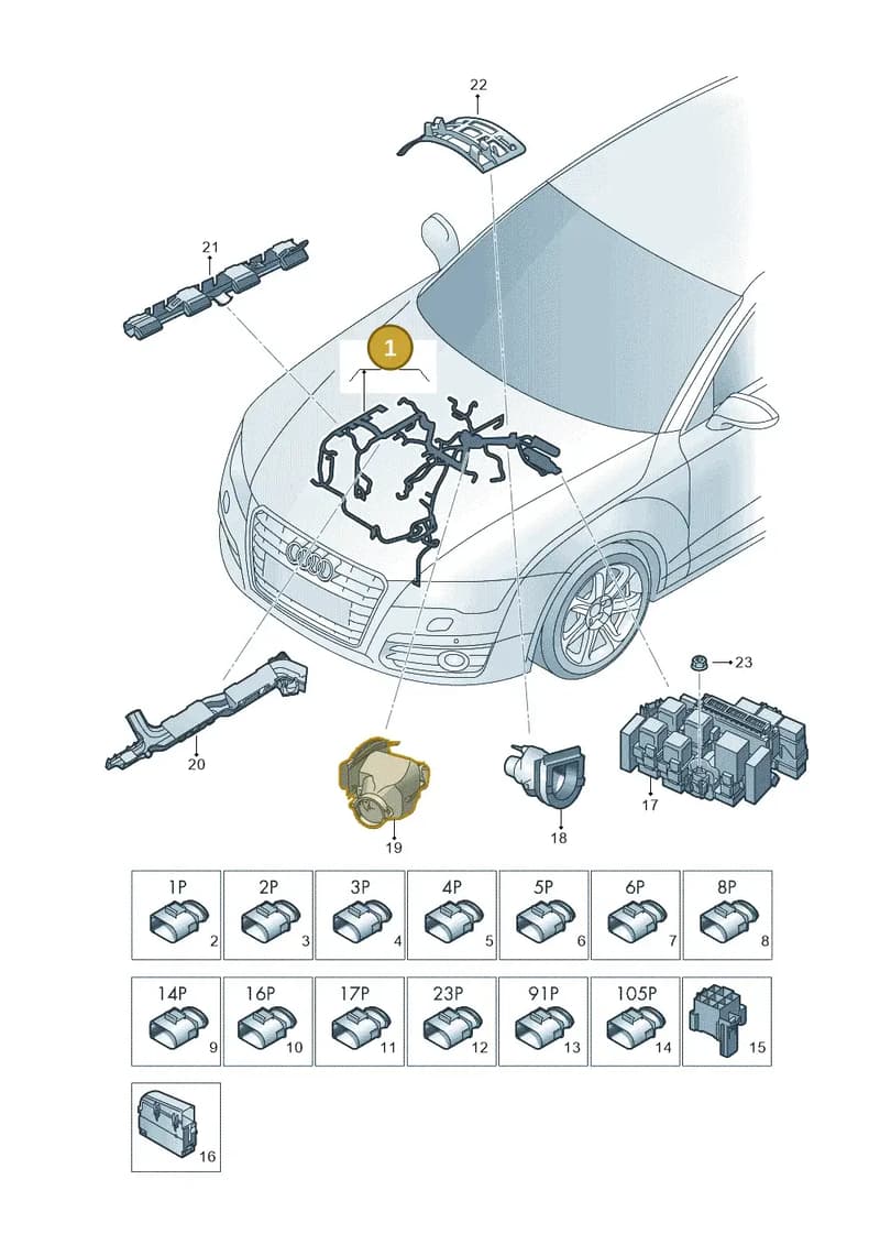 4G2971072NT — Audi A6 (2014-2018) diagram 798971250, position 1