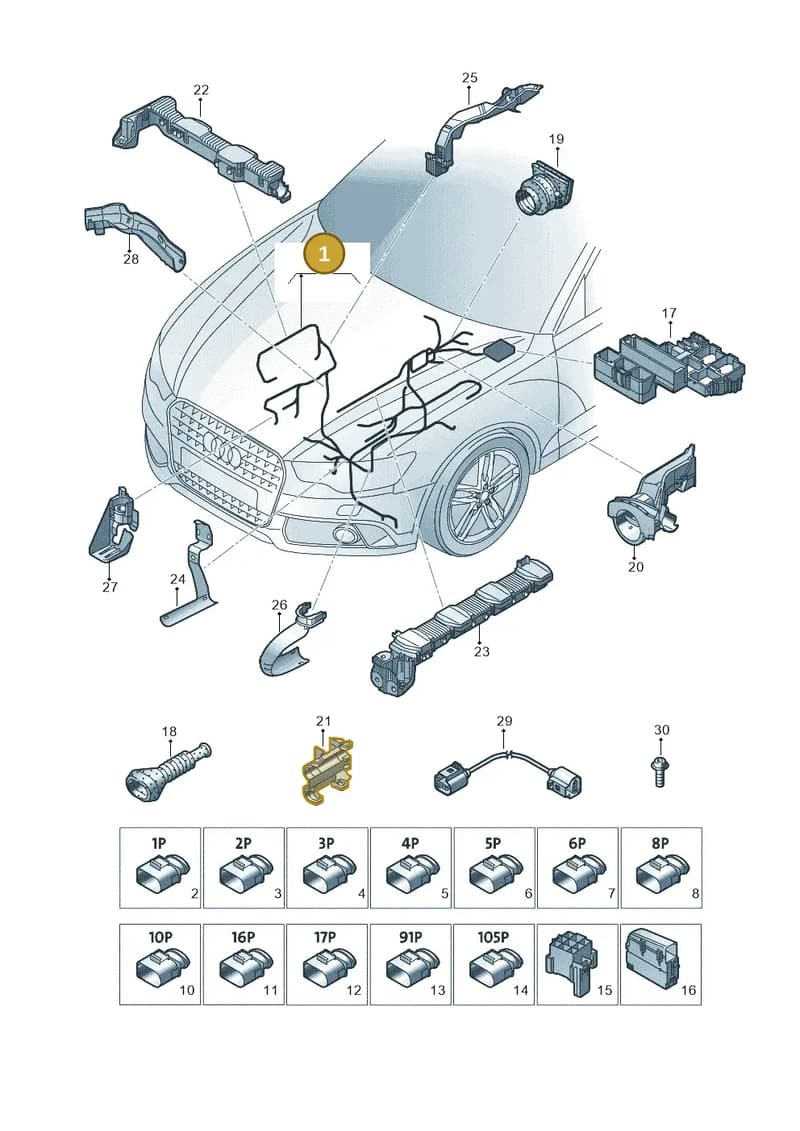 4G2971713L — Audi RS6 Avant (2013-2018) diagram 758971650, position 1