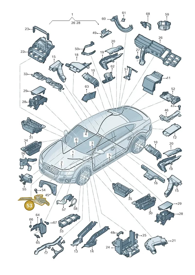 4G2971845B — Audi A6 Avant (2012-2018) diagram 711971800, position 53