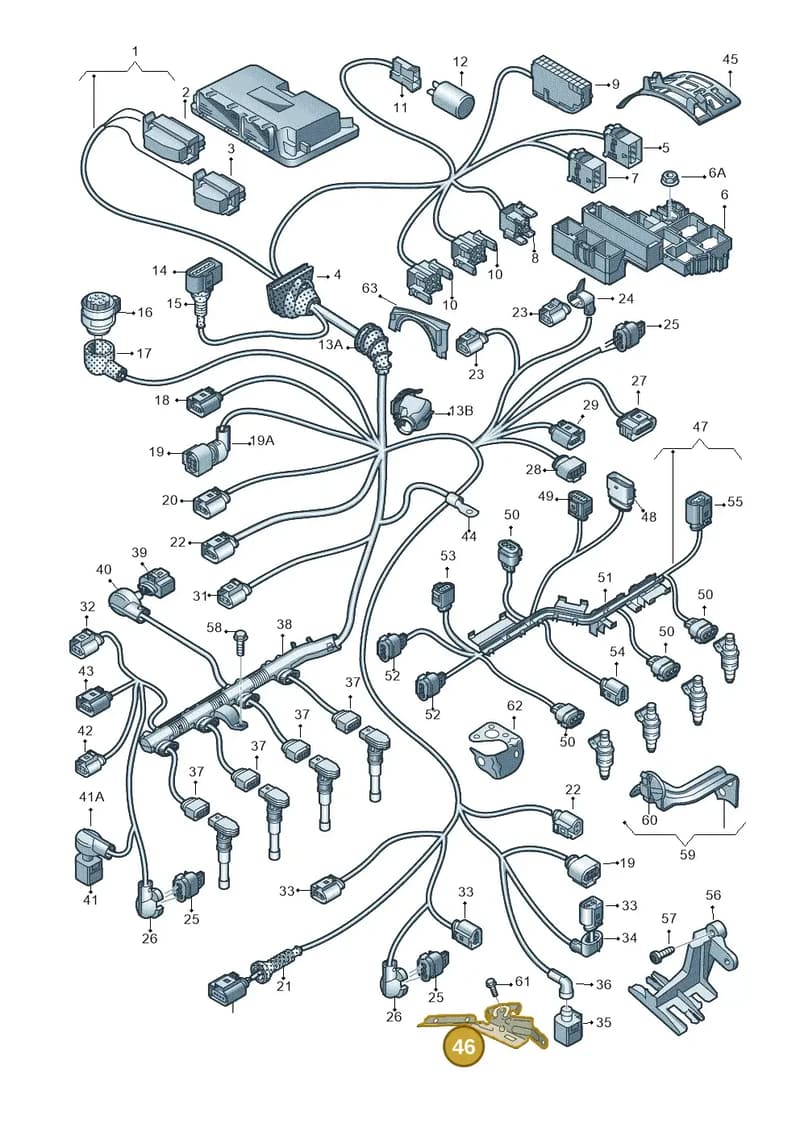 4G2971845B — Audi A6 2.0 tdi (2010-2015) diagram 717971100, position 46
