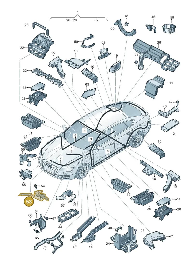 4G2971845B — Audi A6 (2014-2018) diagram 798971800, position 53