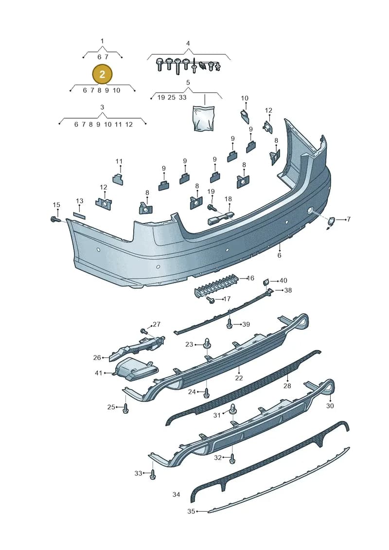 4G5807067KGRU — Audi A6 (2014-2018) diagram 798807700, position 2