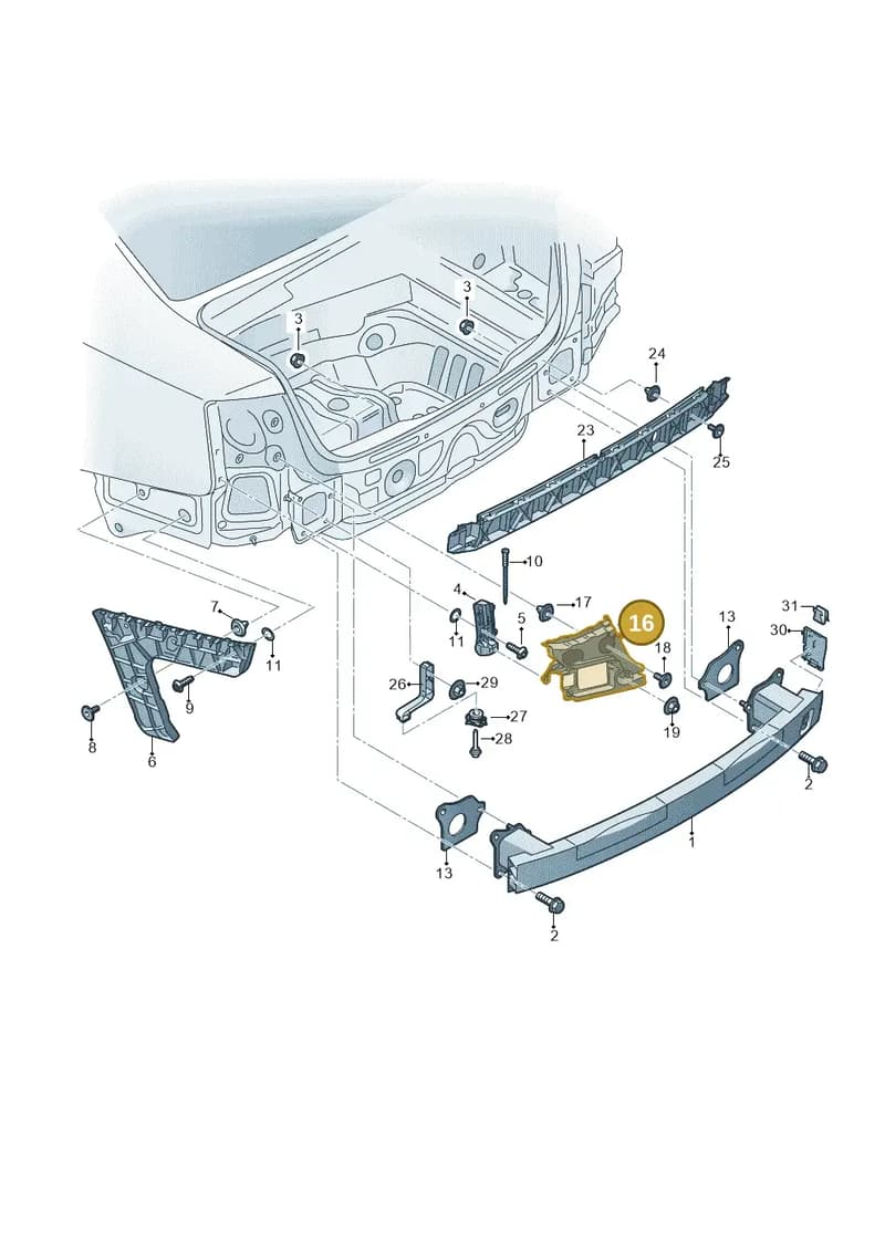 4G5807393D — Audi A6 (2014-2018) diagram 798807500, position 16