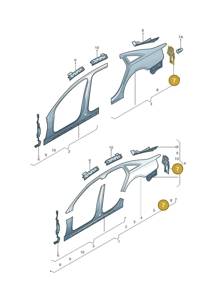 4G5810415 — Audi A6 (2014-2018) diagram 717809500, position 7