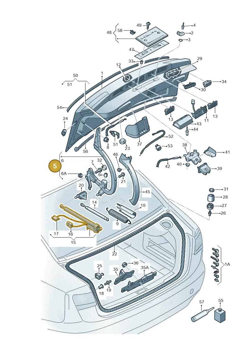 4G5827301B — Audi A6 2.0 tdi (2010-2015) diagram 717827000, position 5