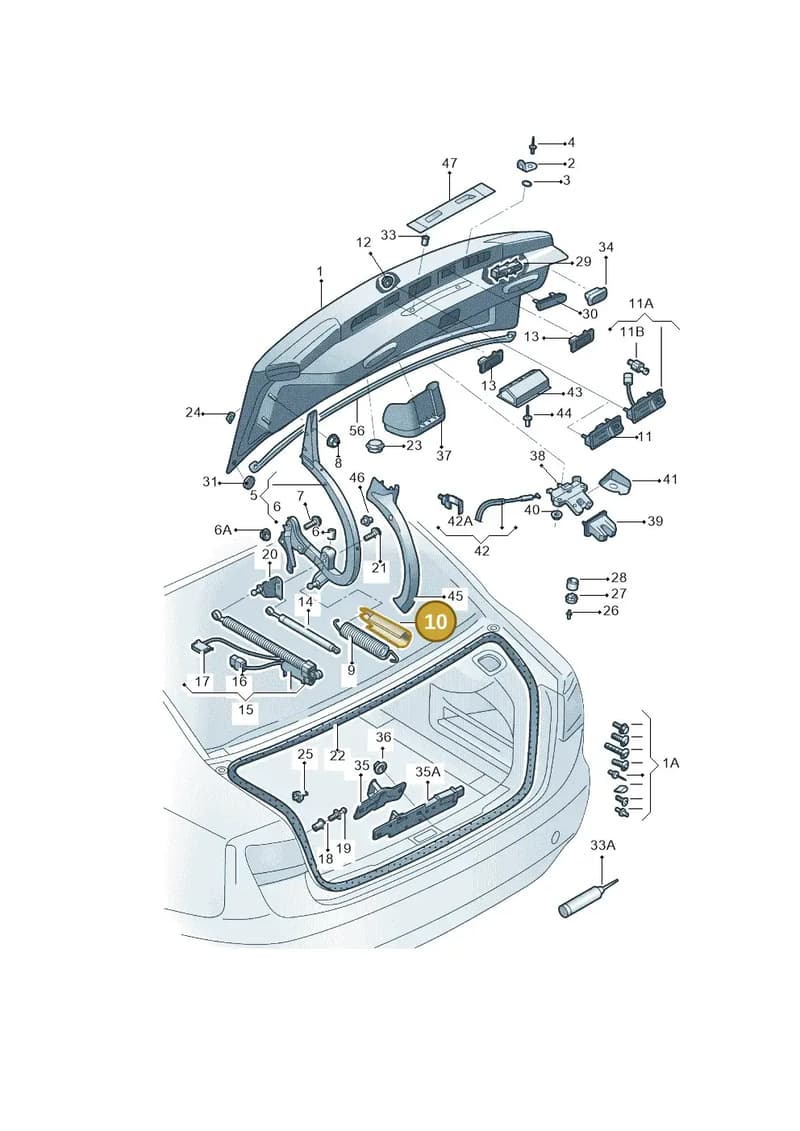 4G5827339 — Audi A6 1.8 (2015-2019) diagram 887827000, position 10