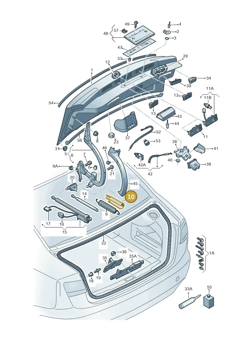 4G5827339 — Audi A6 (2014-2018) diagram 798827000, position 10