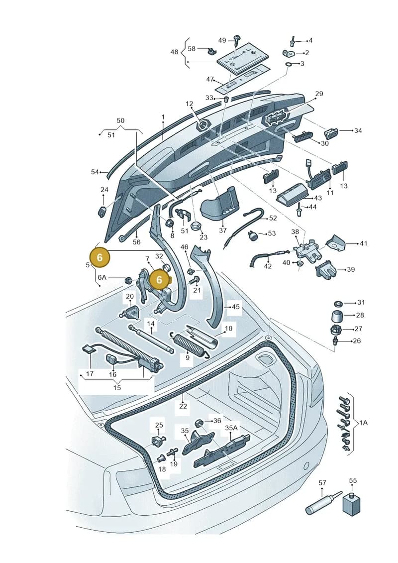 4G5827499 — Audi A6 2.0 tdi (2010-2015) diagram 717827000, position 6
