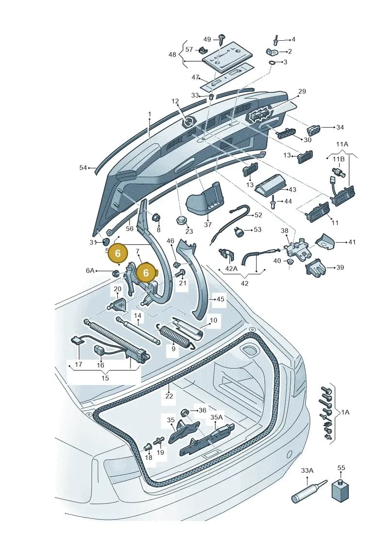 4G5827499 — Audi A6 (2014-2018) diagram 798827000, position 6