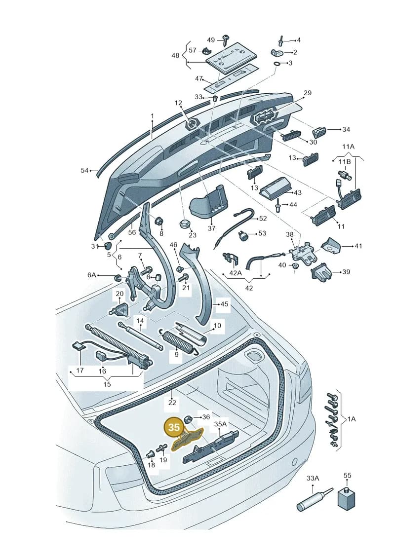 4G5827507 — Audi A6 (2014-2018) diagram 798827000, position 35