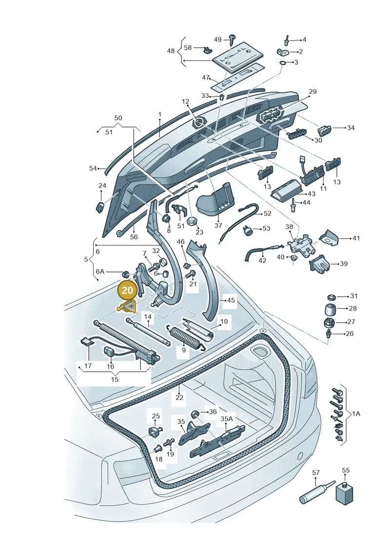 4G5827603 — Audi A6 2.0 tdi (2010-2015) diagram 717827000, position 20
