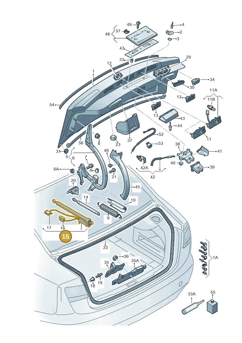 4G5827851B — Audi A6 (2014-2018) diagram 798827000, position 15