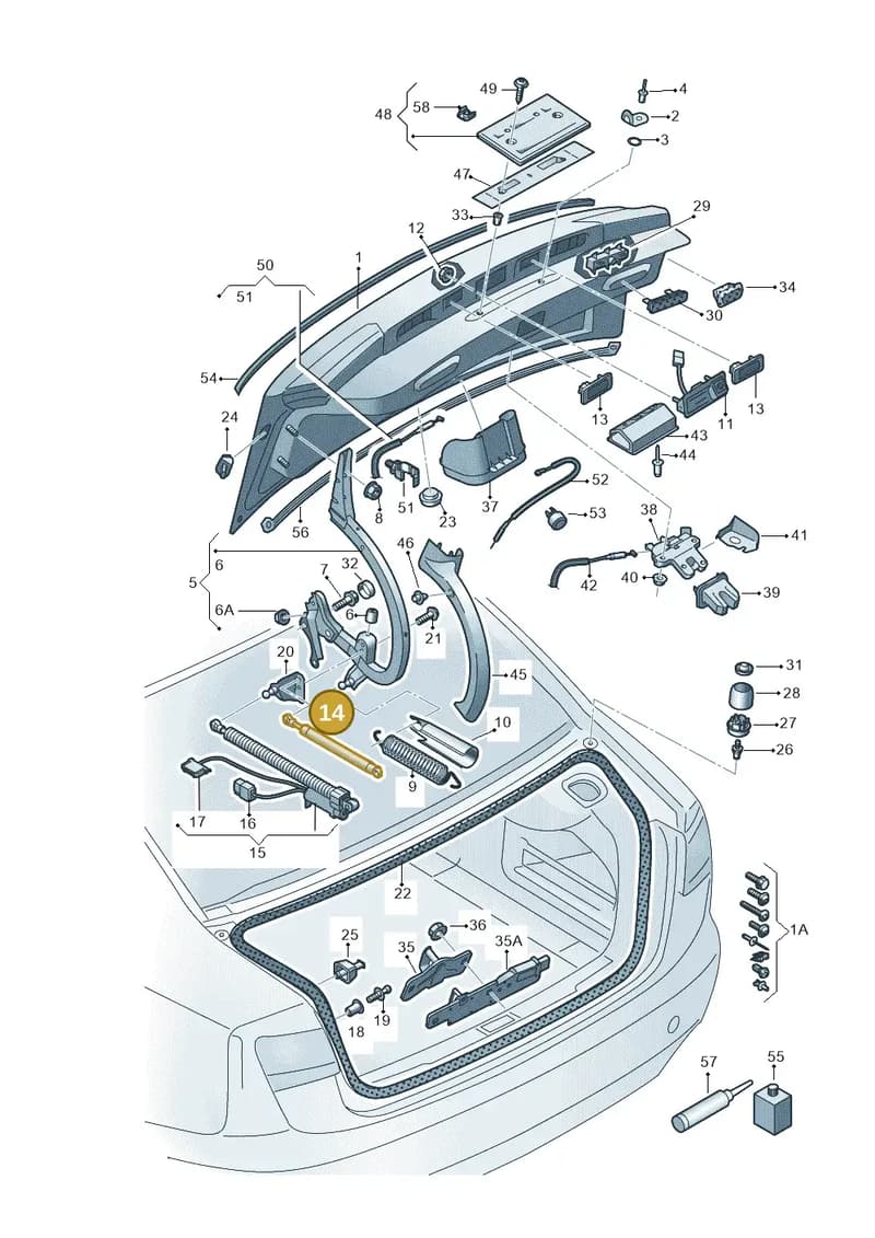 4G5827919 — Audi A6 2.0 tdi (2010-2015) diagram 717827000, position 14