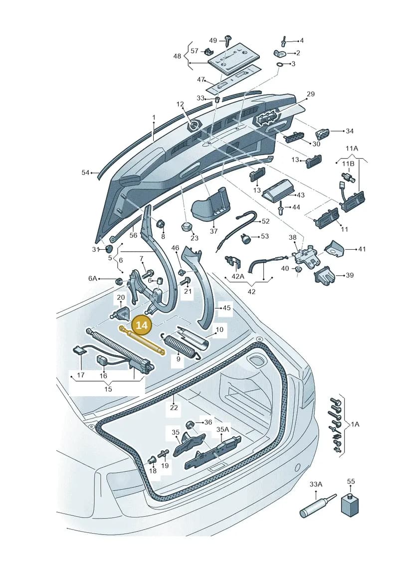 4G5827919 — Audi A6 (2014-2018) diagram 798827000, position 14