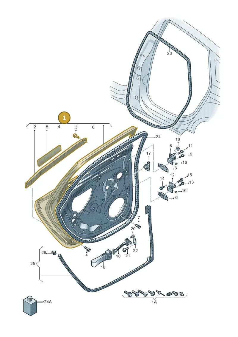 4G5833051 — Audi A6 (2014-2018) diagram 717833100, position 1