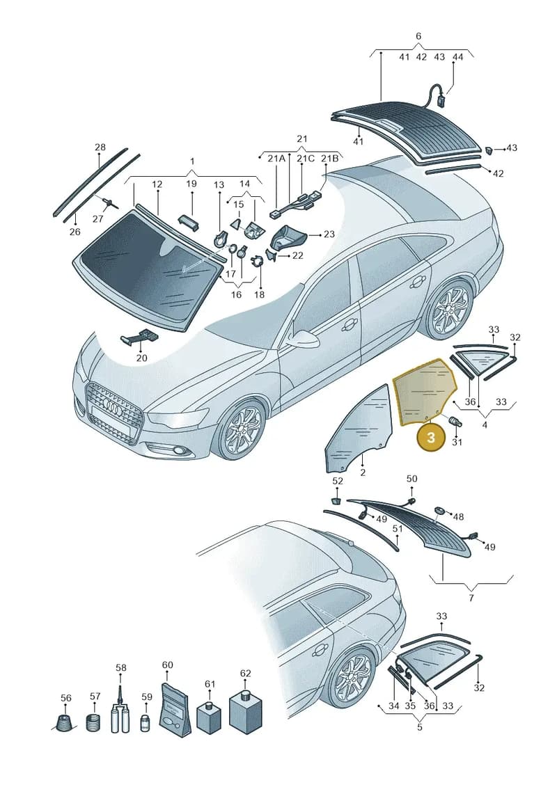 4G5845026A — Audi A6 (2014-2018) diagram 798845000, position 3
