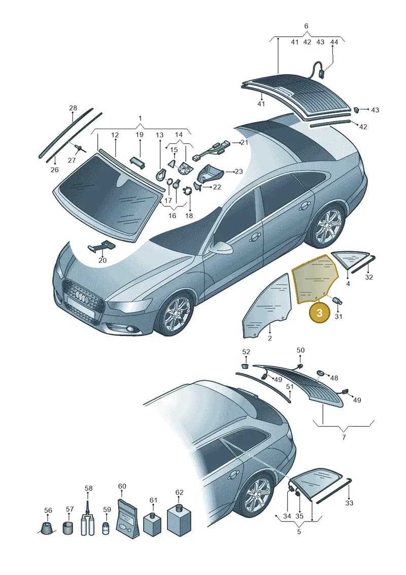 4G5845206 — Audi A6 2.0 tdi (2010-2015) diagram 717845000, position 3