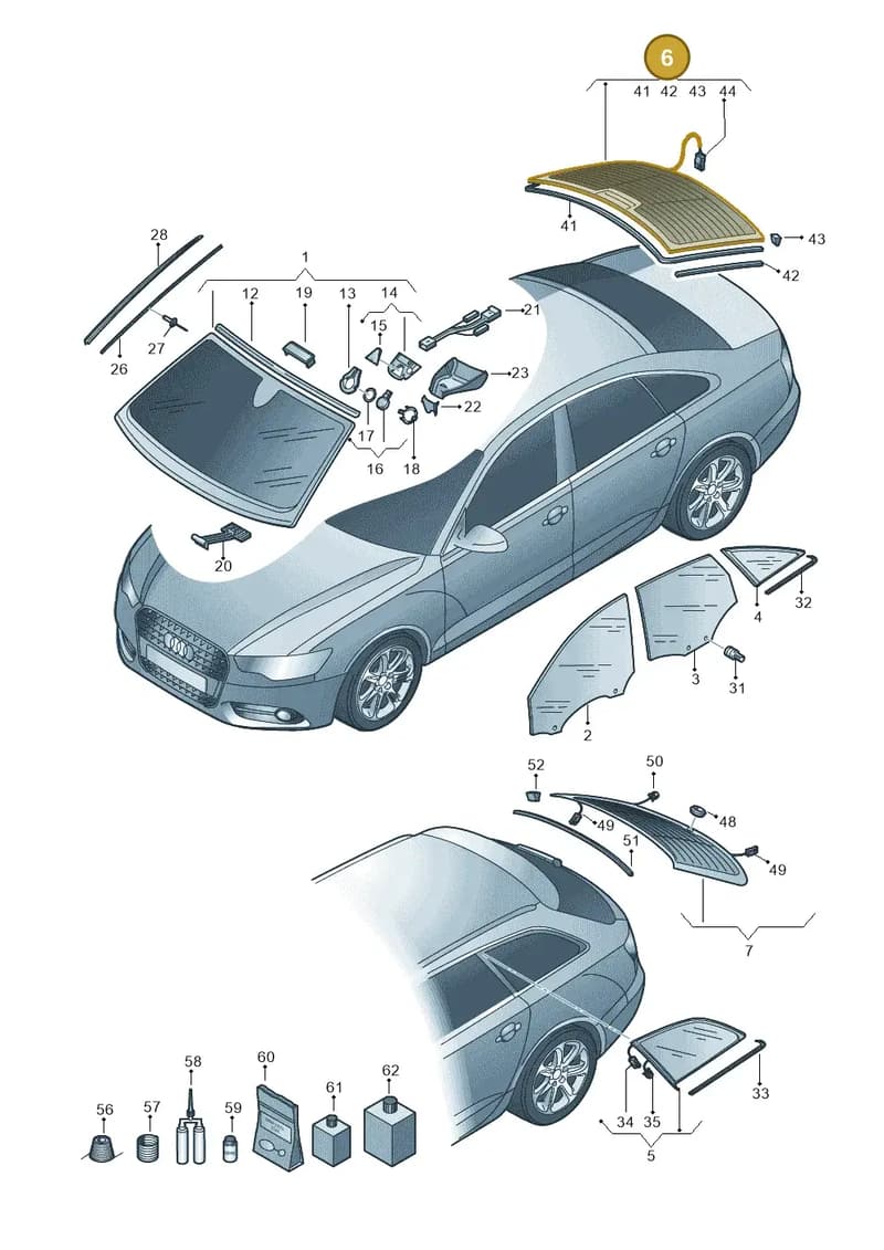 4G5845501BNVB — Audi A6 2.0 tdi (2010-2015) diagram 717845000, position 6