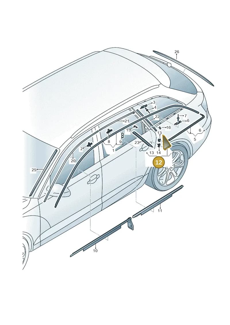 4G5853274A5FQ — Audi A6 (2014-2018) diagram 798853100, position 12