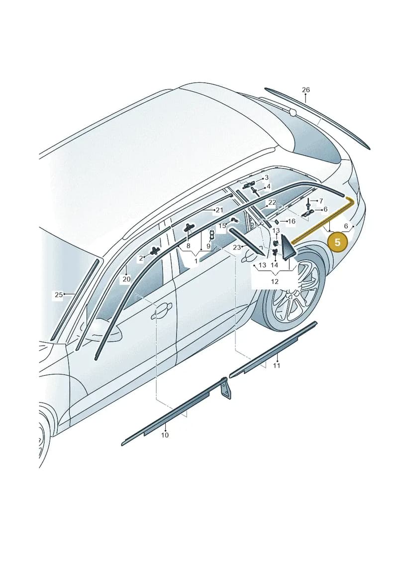 4G5853345GT94 — Audi A6 (2014-2018) diagram 798853100, position 5